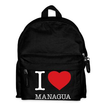 I LOVE MANAGUA - Kinder Rucksack - Schwarz - Vorne