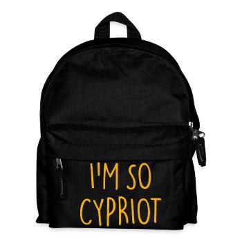 JE SUIS TELLEMENT CHYPRIOTE Chypre - Sac à dos Enfant - noir - Devant
