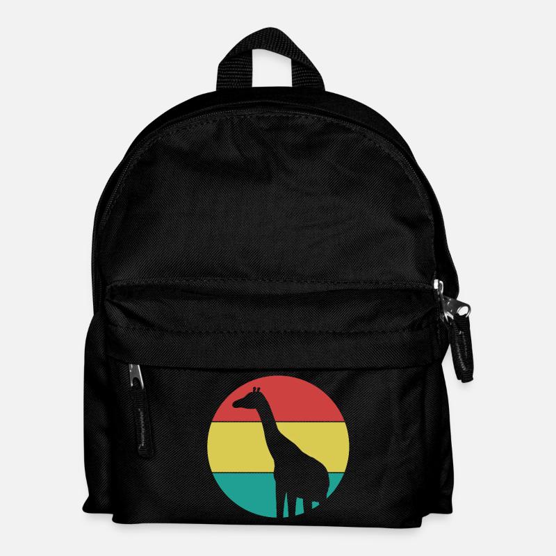 Girafe dans un cercle coloré - Sac à dos Enfant - noir
