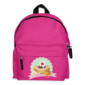 Pancakes motif with cream, berries and decoration - Kids' Backpack - fuchsia - Front