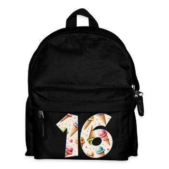 EISCREME NUMMER 16 JAHRE EIS 16. GEBURTSTAG - Kinder Rucksack - Schwarz - Vorne
