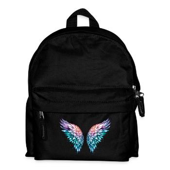 engelsflügel,federn,bunte flügel,graffiti - Kinder Rucksack - Schwarz - Vorne
