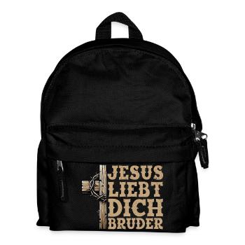 Jésus t’aime Bible Dieu Christ Religieux - Sac à dos Enfant - noir - Devant