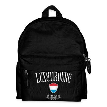 Luxemburger Flagge, hergestellt in Luxemburg - Kinder Rucksack - Schwarz - Vorne