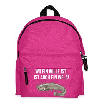 Catfish Saying Angel Print - Kids' Backpack - fuchsia - Front