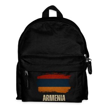 Grunge-Flagge Armeniens, ich liebe Armenien - Kinder Rucksack - Schwarz - Vorne