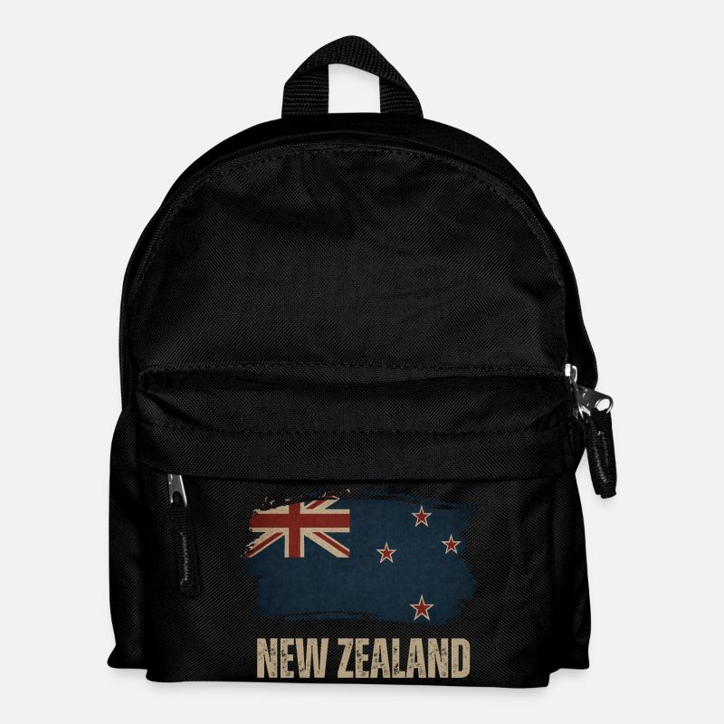 Grunge Neuseeland Flagge - Kinder Rucksack - Schwarz