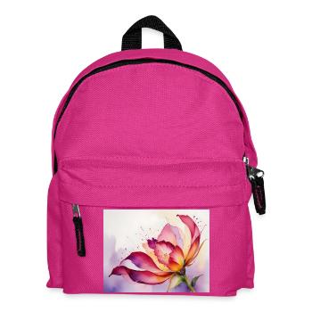 Water-coloured blossoms - Kids' Backpack - fuchsia - Front