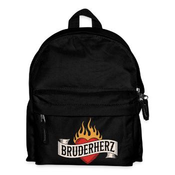 Bruderherz Brüder Großer Bro Spruch Kleiner Bruder - Kinder Rucksack - Schwarz - Vorne