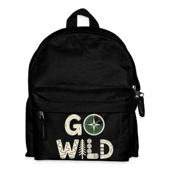 Go Wild Compass Forest Nature Camping Hiking - Kids' Backpack - black - Front