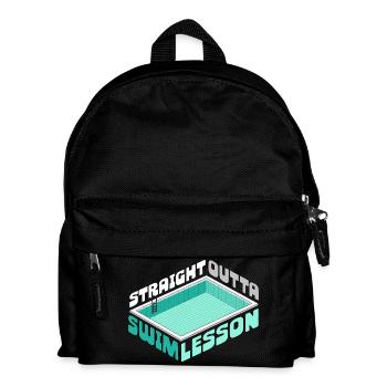 Swim Instructor Straight Outta Swim Lesson - Kids' Backpack - black - Front