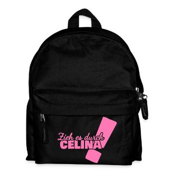 Vorname Celina - Kinder Rucksack - Schwarz - Vorne