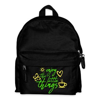 Enjoy The Little Things Gratitude Mindfulness - Kids' Backpack - black - Front