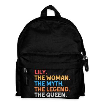 Lily The Woman The Myth The Legend The Queen - Kids' Backpack - black - Front