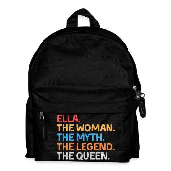 Ella The Woman The Myth The Legend The Queen - Kids' Backpack - black - Front