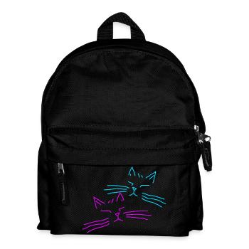 Cat Cats Retro Vintage Party - Kids' Backpack - black - Front