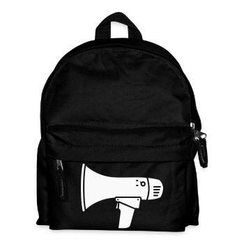 Megafon Laut Demo Ultras  - Kinder Rucksack - Schwarz - Vorne
