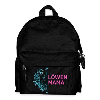 Lion Mom Proud Lioness Flowers - Kids' Backpack - black - Front