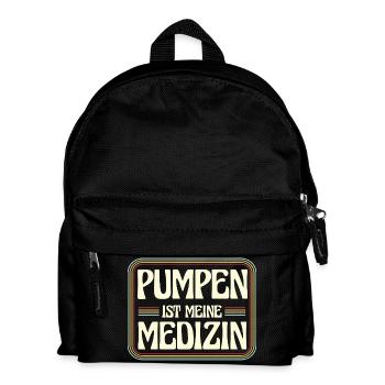 Pumpen is meine Medizin - Kinder Rucksack - Schwarz - Vorne