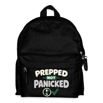 Ruhe Schlägt Panikbereitschaft, Lebensstil, - Kinder Rucksack - Schwarz - Vorne