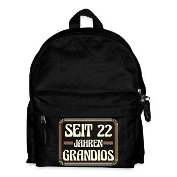 22 Jahre alt Geburtstag 22. Geburtstag - Kinder Rucksack - Schwarz - Vorne