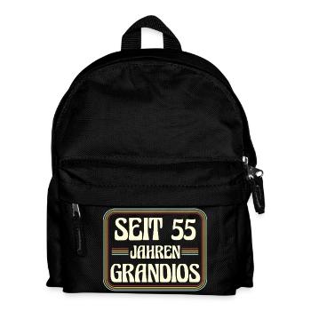 55 Jahre alt Geburtstag 55. Geburtstag - Kinder Rucksack - Schwarz - Vorne