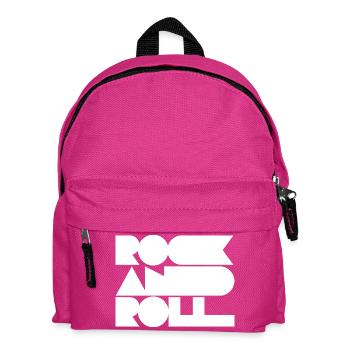 Rock and Roll Geometric Bold Cool Typografie - Kinder Rucksack - Fuchsia - Vorne