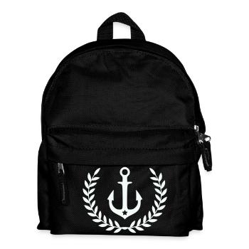Anchor in the laurel wreath - Kids' Backpack - black - Front