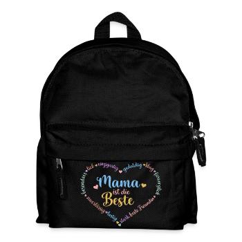 Maman est la meilleure - cœur - personnalisable - Sac à dos Enfant - noir - Devant