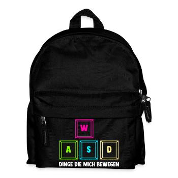 Zocken Computerspieler Zocker Gaming Gamer - Kinder Rucksack - Schwarz - Vorne
