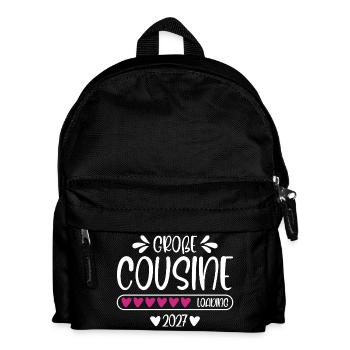 Big Cousin 2027 loading heart loading bar - Kids' Backpack - black - Front