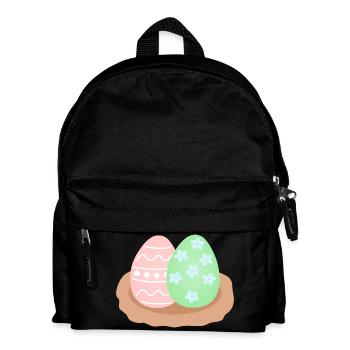 Pastel Easter Egg Duo in Nest - Kids' Backpack - black - Front