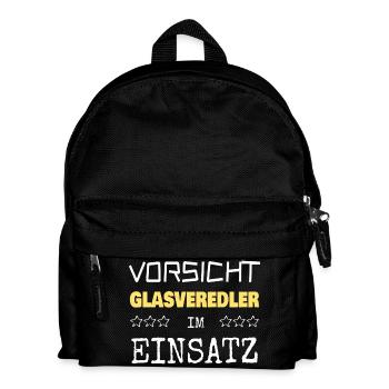 Beruf Glasveredler - Kinder Rucksack - Schwarz - Vorne