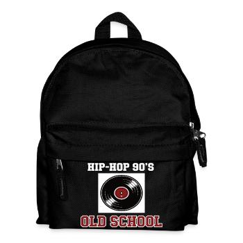 Vinyle DJ Hip-Hop des années 90 Old School - Sac à dos Enfant - noir - Devant