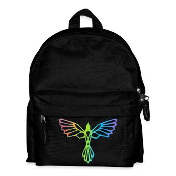 The flight of the multicolored bird - Kids' Backpack - black - Front