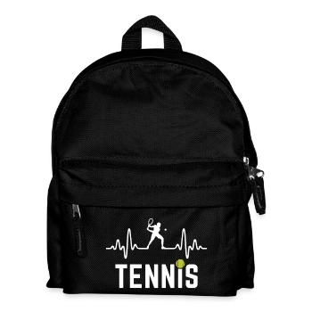 Tennis Herzschlag Tennisspieler - Kinder Rucksack - Schwarz - Vorne
