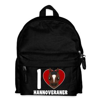 I love Hanoverians - heart - Kids' Backpack - black - Front