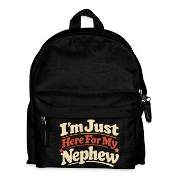 Humor Uncle Aunt Nephew Gift Family Funny - Kids' Backpack - black - Front