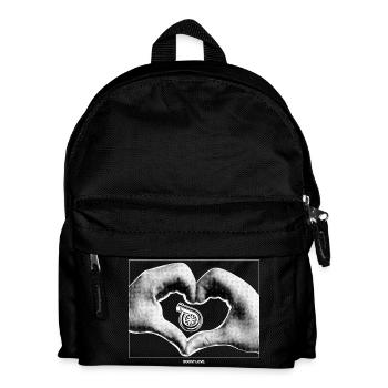 Herzhand mit kleinem Turbo - Kinder Rucksack - Schwarz - Vorne