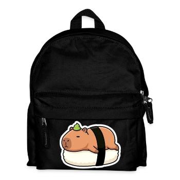 Capybara Sushi Stickers – Kawaii, Cute & Cute - Kids' Backpack - black - Front