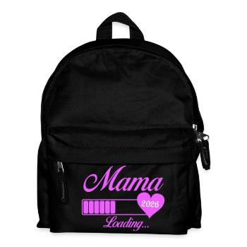 Mama 2026 Loading Herz - Kinder Rucksack - Schwarz - Vorne