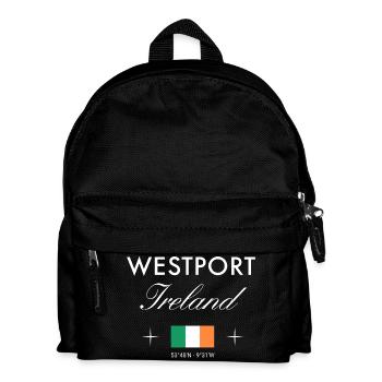 Westport Ireland Coordinates Travel Souvenir - Kids' Backpack - black - Front