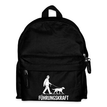 Hund Führungskraft Herrchen Hunde Gassi Gehen - Kinder Rucksack - Schwarz - Vorne