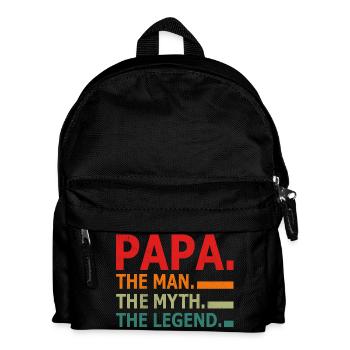 Papa der Mann-Mythos Legende - Kinder Rucksack - Schwarz - Vorne