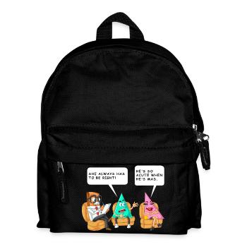 Lustiger Mathematik-Technik-Therapie-Witz - Kinder Rucksack - Schwarz - Vorne