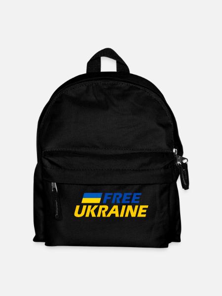 Free ukraine - Kinder Rucksack - Schwarz