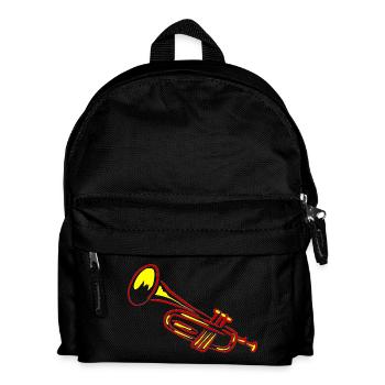 Trumpet Brass Design - Kids' Backpack - black - Front