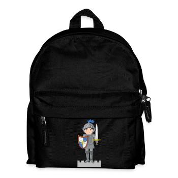 Ritter auf Burg - Kinder Rucksack - Schwarz - Vorne