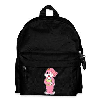 Hase Sekretärin Klemmbrett Büro - Kinder Rucksack - Schwarz - Vorne