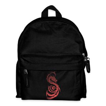Red Tribal Fantasy Dragon - Kids' Backpack - black - Front
